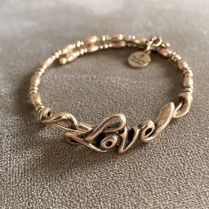 Alex and Ani LOVE wrap open bangle.